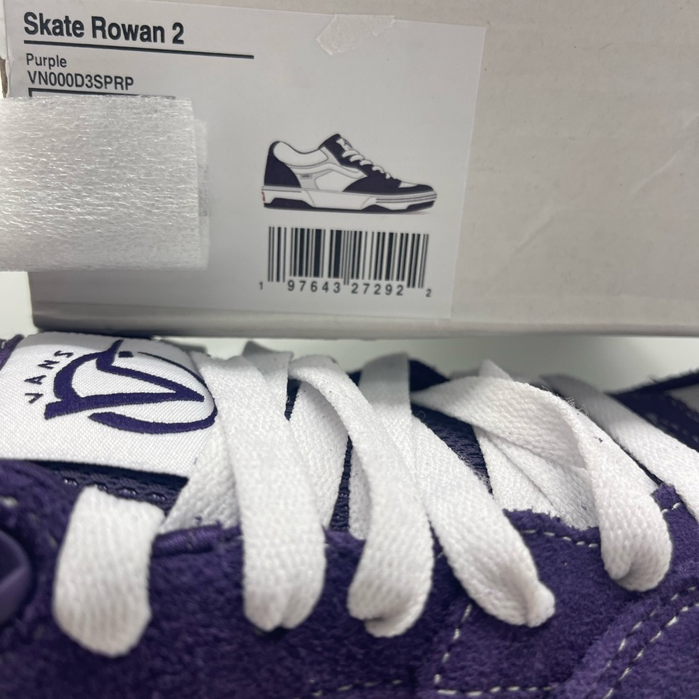 Vans Men's Purple and White Skate Rowan 2
Purple
VN000D3SPRP Sneakers - Picture 16 of 16